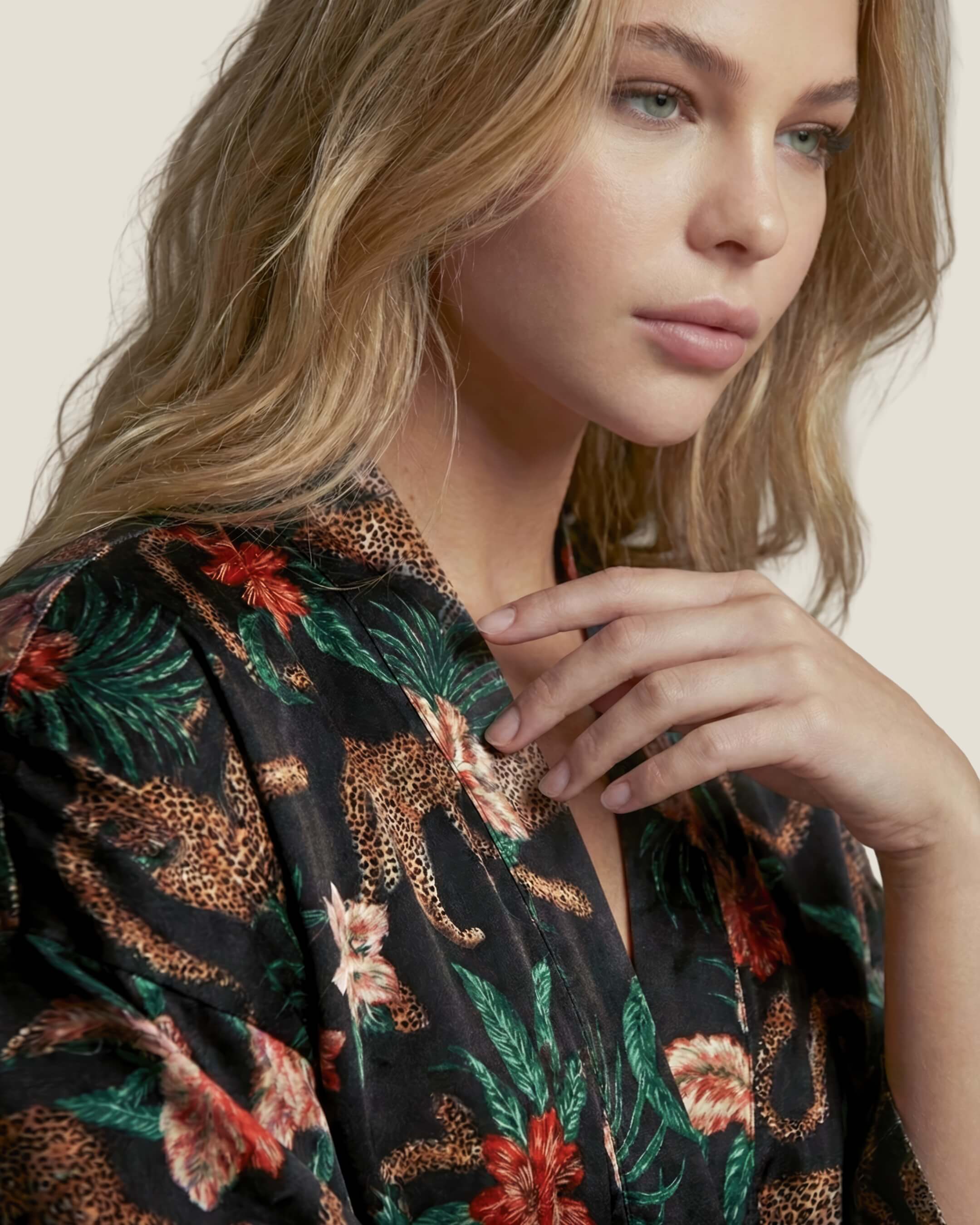 Jungle Rose Long Kaftan