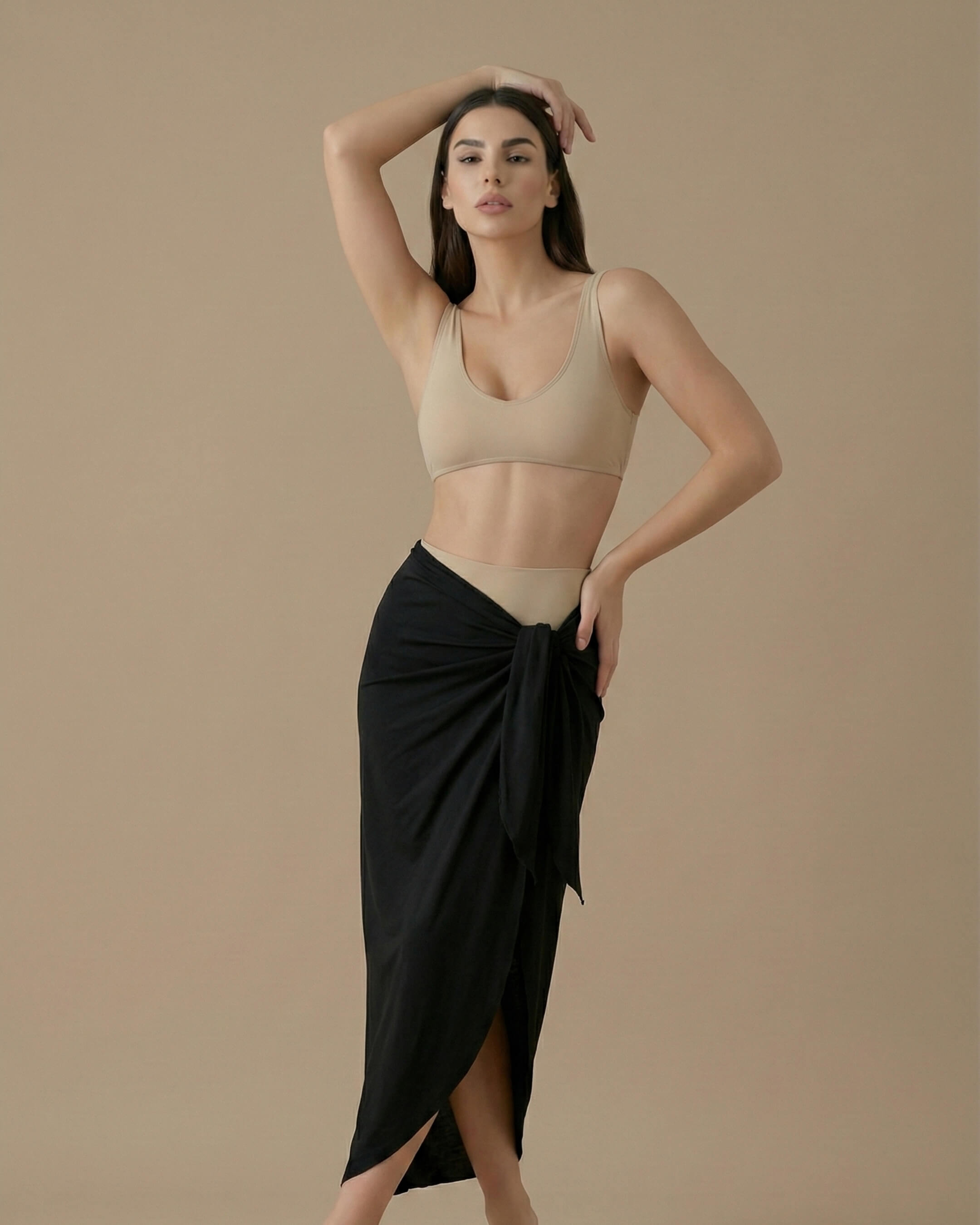 Lux Black Sarong