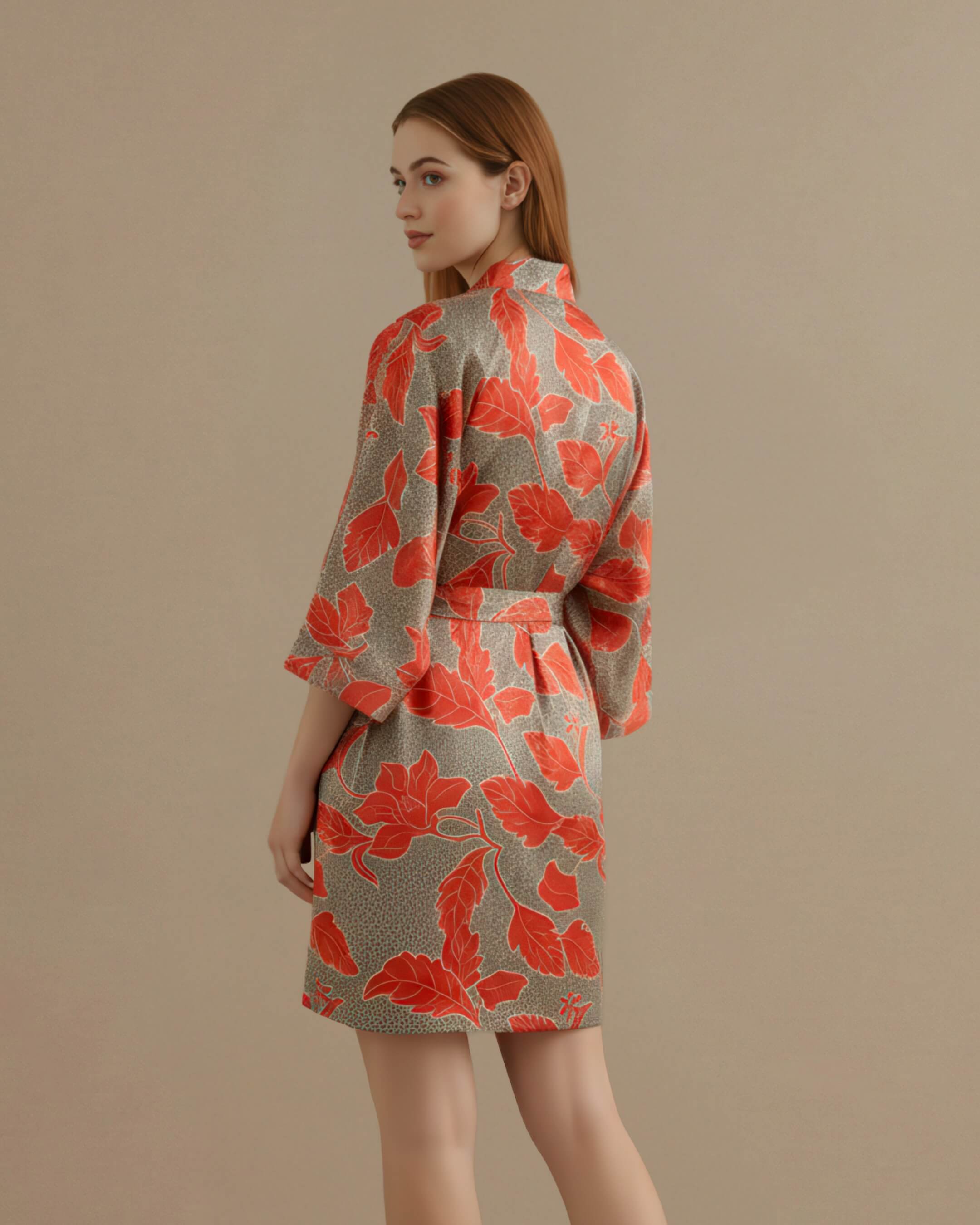Batik Bloom Short Kaftan