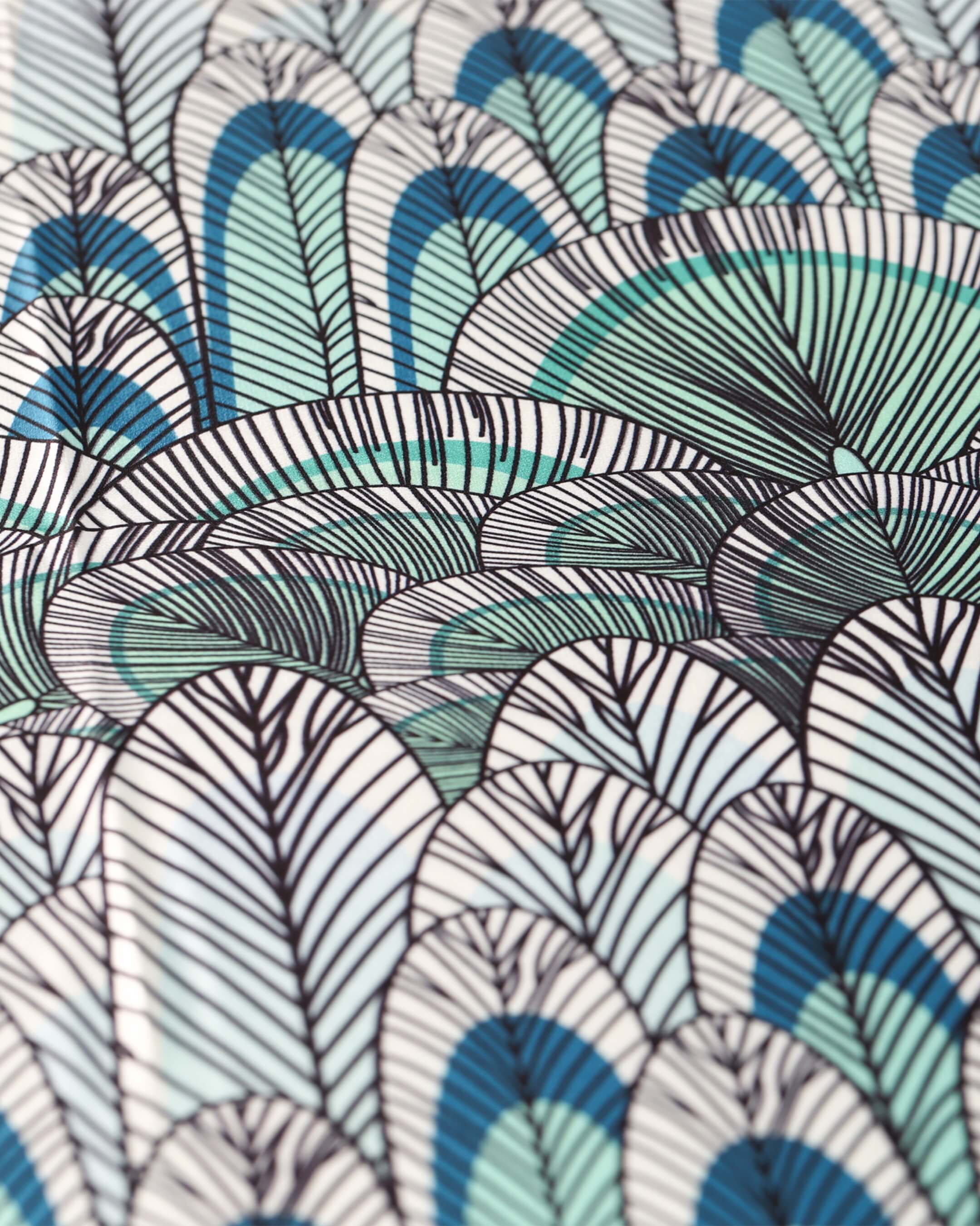 Azure Peacock Headscarf