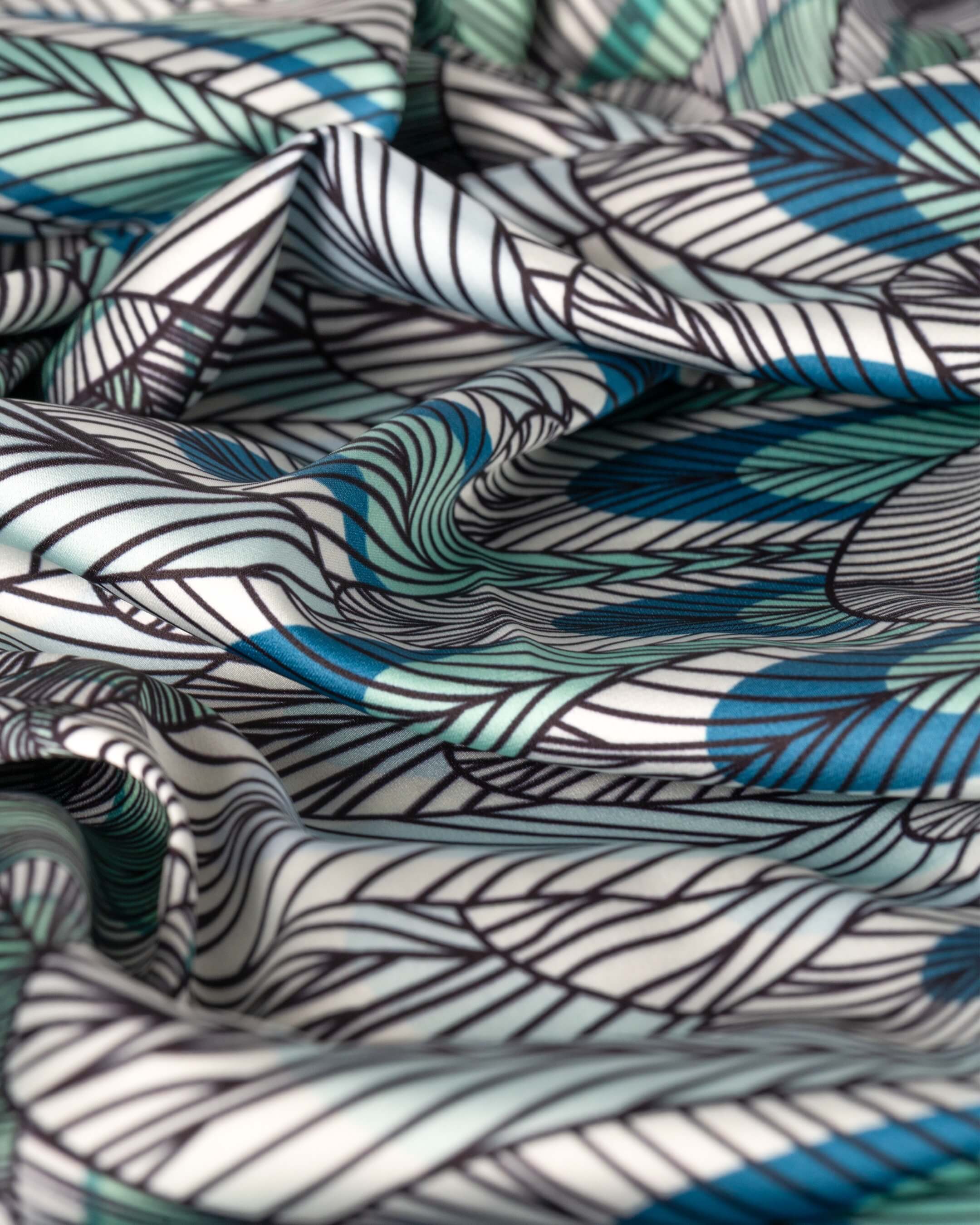 Azure Peacock Headscarf